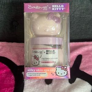 hello kitty bath bomb and body scrub